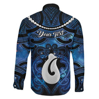 Personalized Maori Matariki Hei Matau Family Matching Tank Maxi Dress and Hawaiian Shirt Maori Kowhaiwhai Pattern Galaxy LT01 - Polynesian Pride