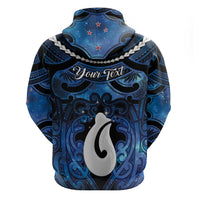 Personalized Maori Matariki Hei Matau Hoodie Maori Kowhaiwhai Pattern Galaxy
