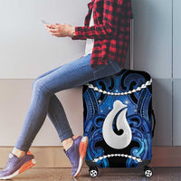Maori Matariki Hei Matau Luggage Cover Maori Kowhaiwhai Pattern Galaxy