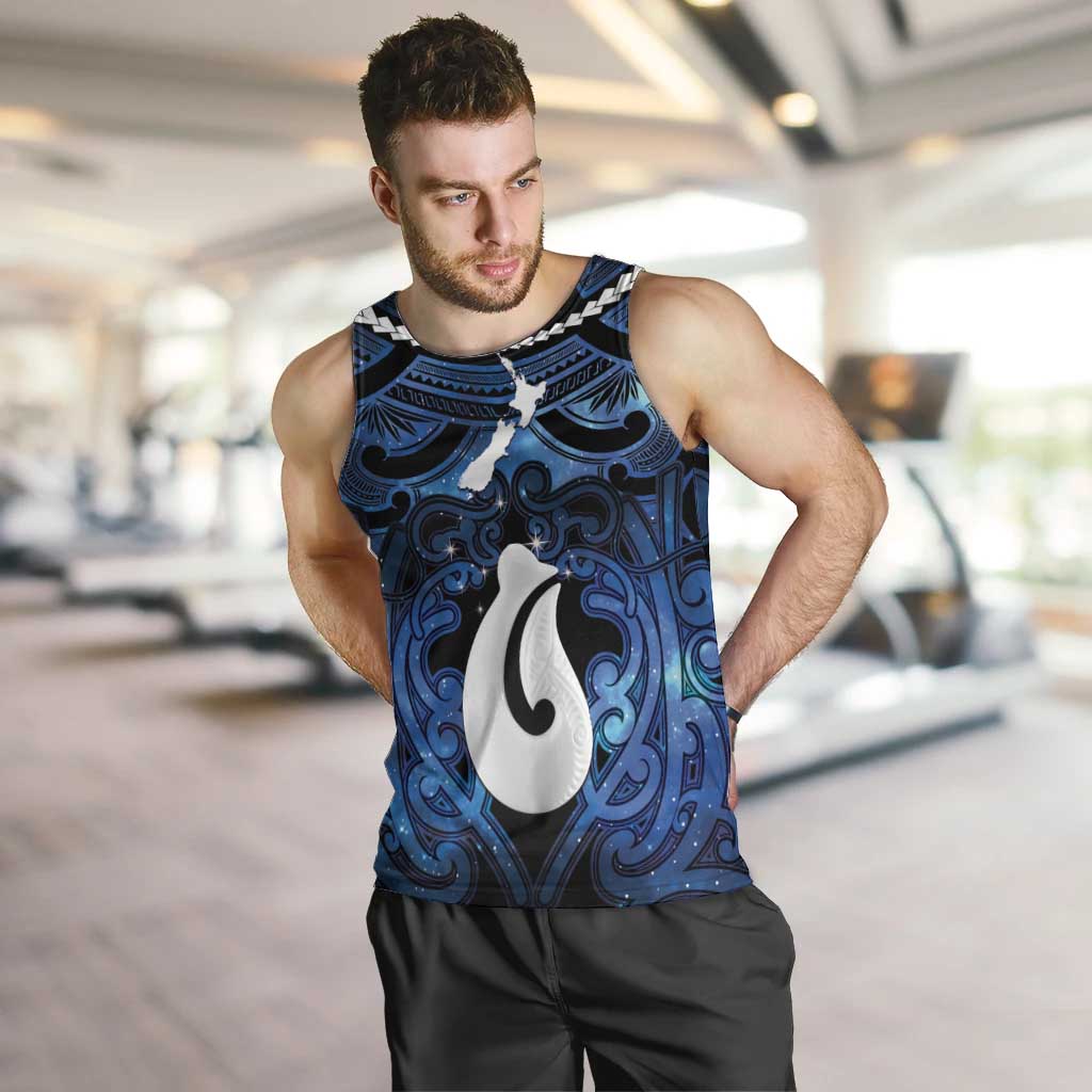 Personalized Maori Matariki Hei Matau Men Tank Top Maori Kowhaiwhai Pattern Galaxy