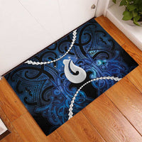 Maori Matariki Hei Matau Rubber Doormat Maori Kowhaiwhai Pattern Galaxy