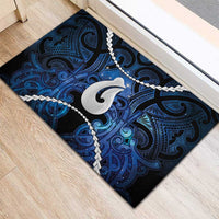 Maori Matariki Hei Matau Rubber Doormat Maori Kowhaiwhai Pattern Galaxy