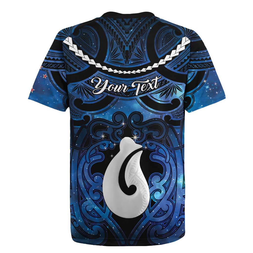 Personalized Maori Matariki Hei Matau Rugby Jersey Maori Kowhaiwhai Pattern Galaxy