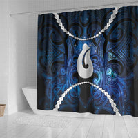 Maori Matariki Hei Matau Shower Curtain Maori Kowhaiwhai Pattern Galaxy