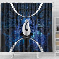 Maori Matariki Hei Matau Shower Curtain Maori Kowhaiwhai Pattern Galaxy