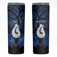 Personalized Maori Matariki Hei Matau Skinny Tumbler Maori Kowhaiwhai Pattern Galaxy