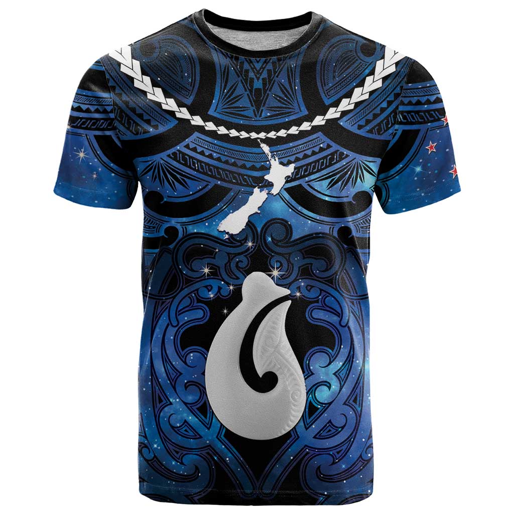 Personalized Maori Matariki Hei Matau T Shirt Maori Kowhaiwhai Pattern Galaxy
