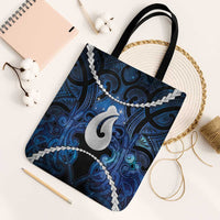 Maori Matariki Hei Matau Tote Bag Maori Kowhaiwhai Pattern Galaxy
