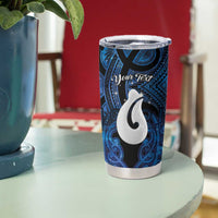 Personalized Maori Matariki Hei Matau Tumbler Cup Maori Kowhaiwhai Pattern Galaxy
