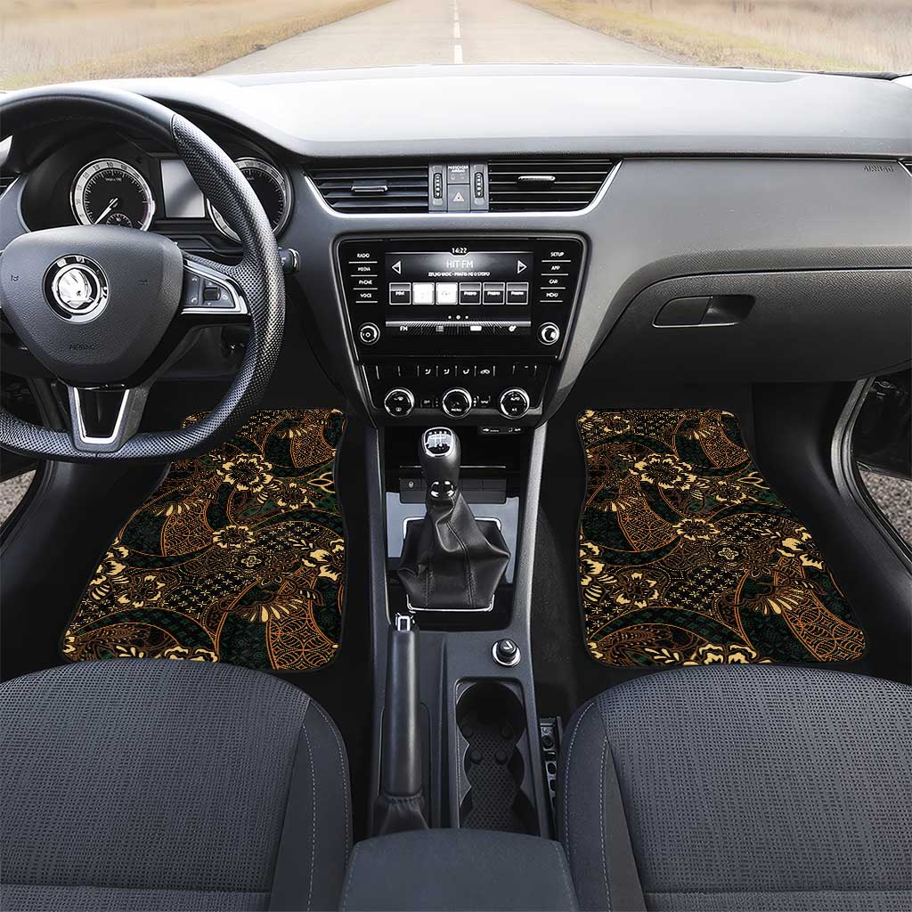 Indonesian Batik Pattern Vintage Brown Car Mats