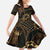 Indonesian Batik Pattern Vintage Brown Family Matching Mermaid Dress and Hawaiian Shirt