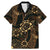 Indonesian Batik Pattern Vintage Brown Family Matching Mermaid Dress and Hawaiian Shirt