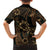 Indonesian Batik Pattern Vintage Brown Family Matching Tank Maxi Dress and Hawaiian Shirt