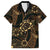 Indonesian Batik Pattern Vintage Brown Family Matching Tank Maxi Dress and Hawaiian Shirt