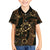 Indonesian Batik Pattern Vintage Brown Family Matching Tank Maxi Dress and Hawaiian Shirt