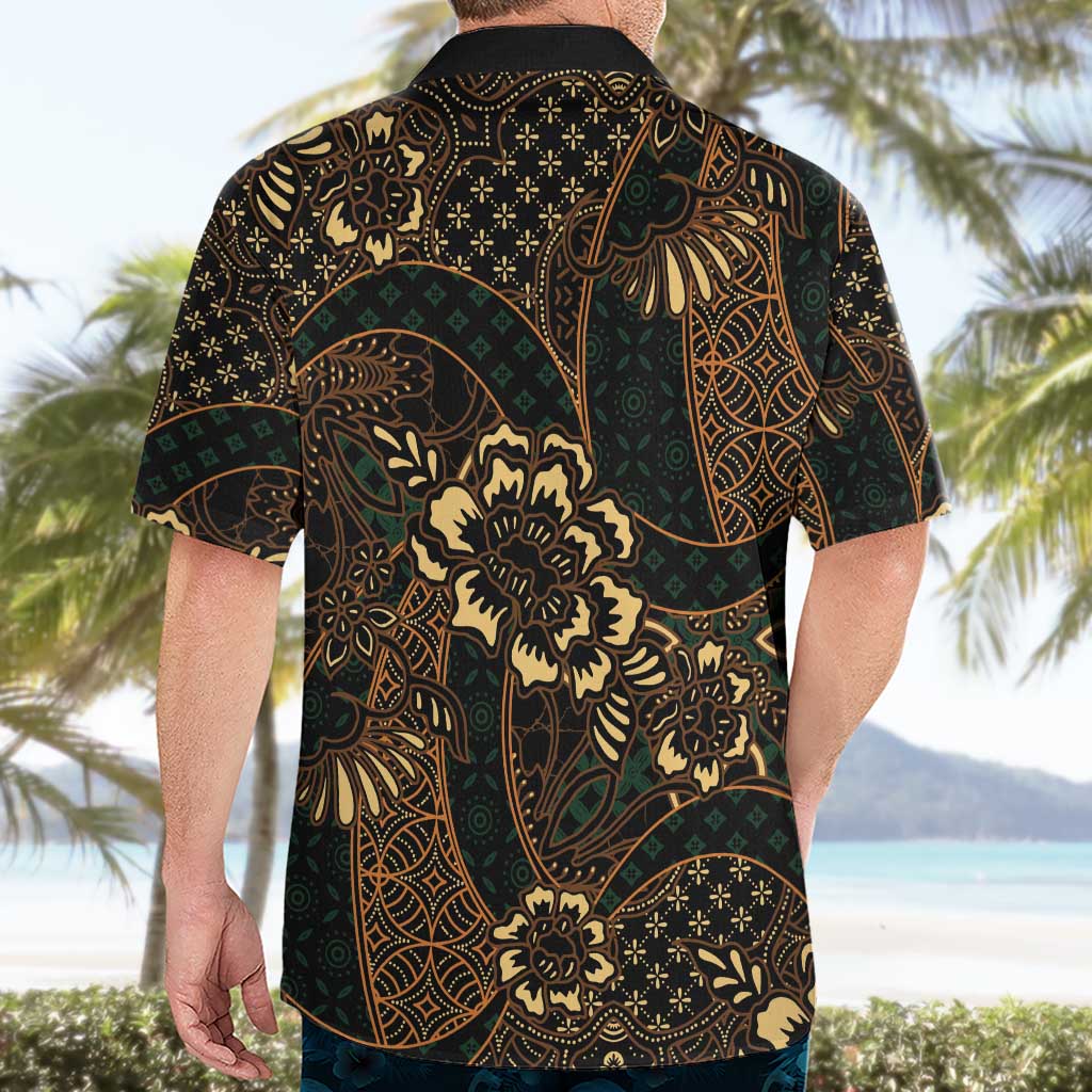 Indonesian Batik Pattern Vintage Brown Hawaiian Shirt