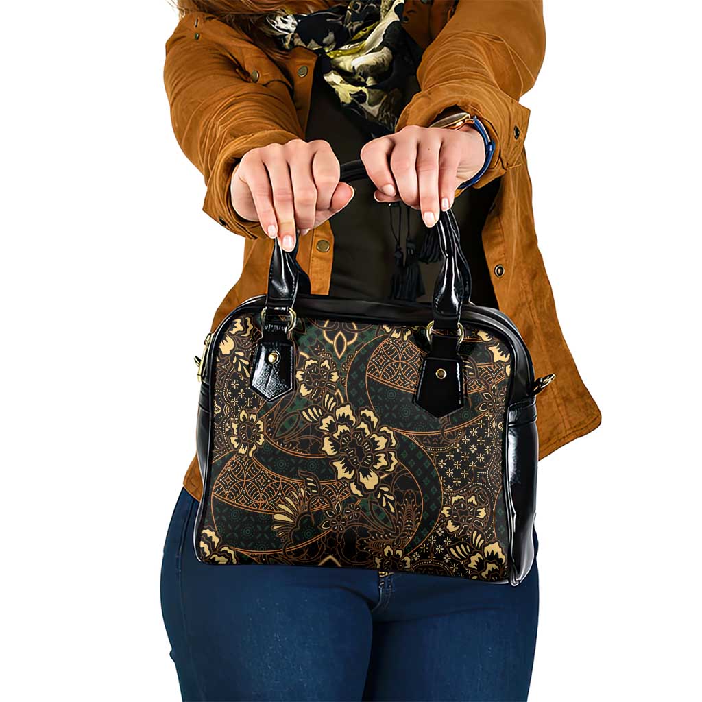 Indonesian Batik Pattern Vintage Brown Shoulder Handbag