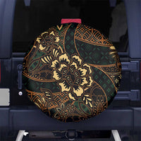 Indonesian Batik Pattern Vintage Brown Spare Tire Cover