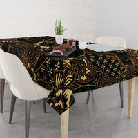 Indonesian Batik Pattern Vintage Brown Tablecloth