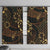 Indonesian Batik Pattern Vintage Brown Window Curtain