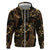 Indonesian Batik Pattern Vintage Brown Zip Hoodie