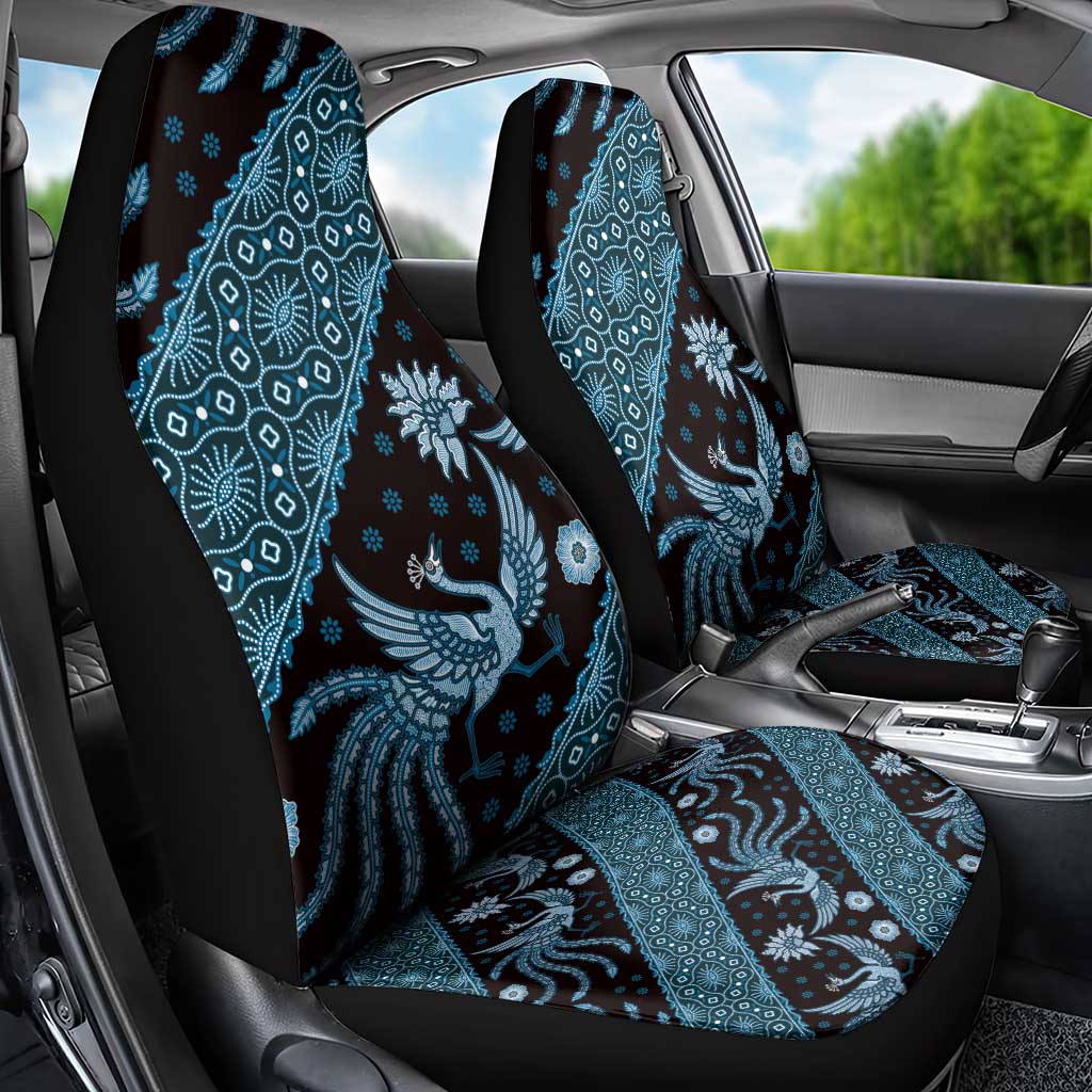 Indonesia Batik Pattern Car Seat Cover Blue Version