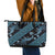 Indonesia Batik Pattern Leather Tote Bag Blue Version