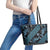 Indonesia Batik Pattern Leather Tote Bag Blue Version