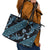 Indonesia Batik Pattern Leather Tote Bag Blue Version