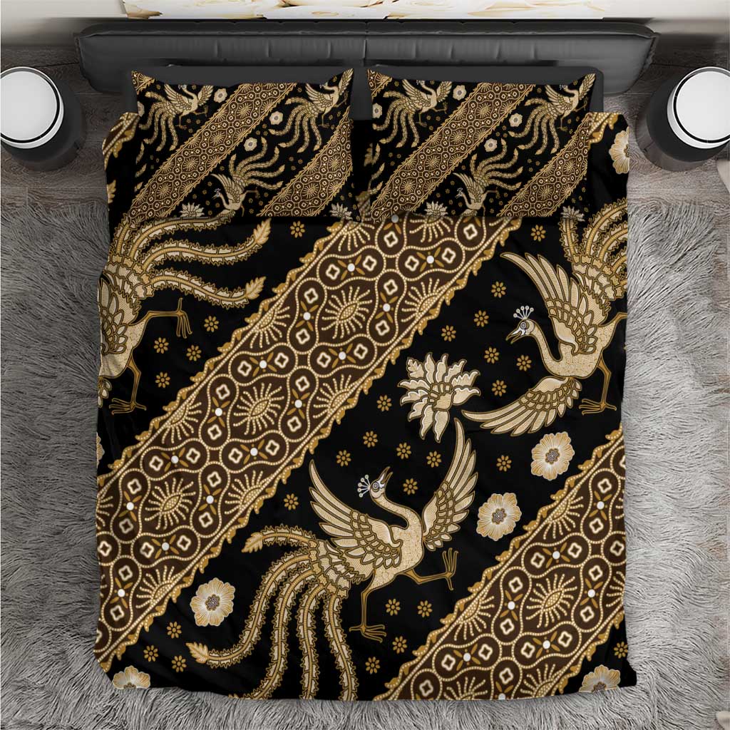 Indonesia Batik Pattern Bedding Set Gold Version