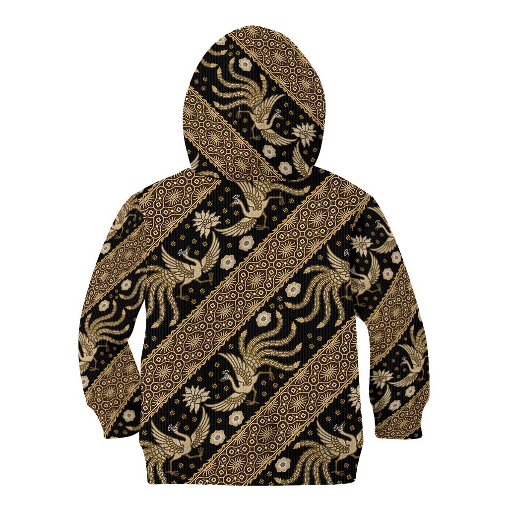 Indonesia Batik Pattern Kid Hoodie Gold Version