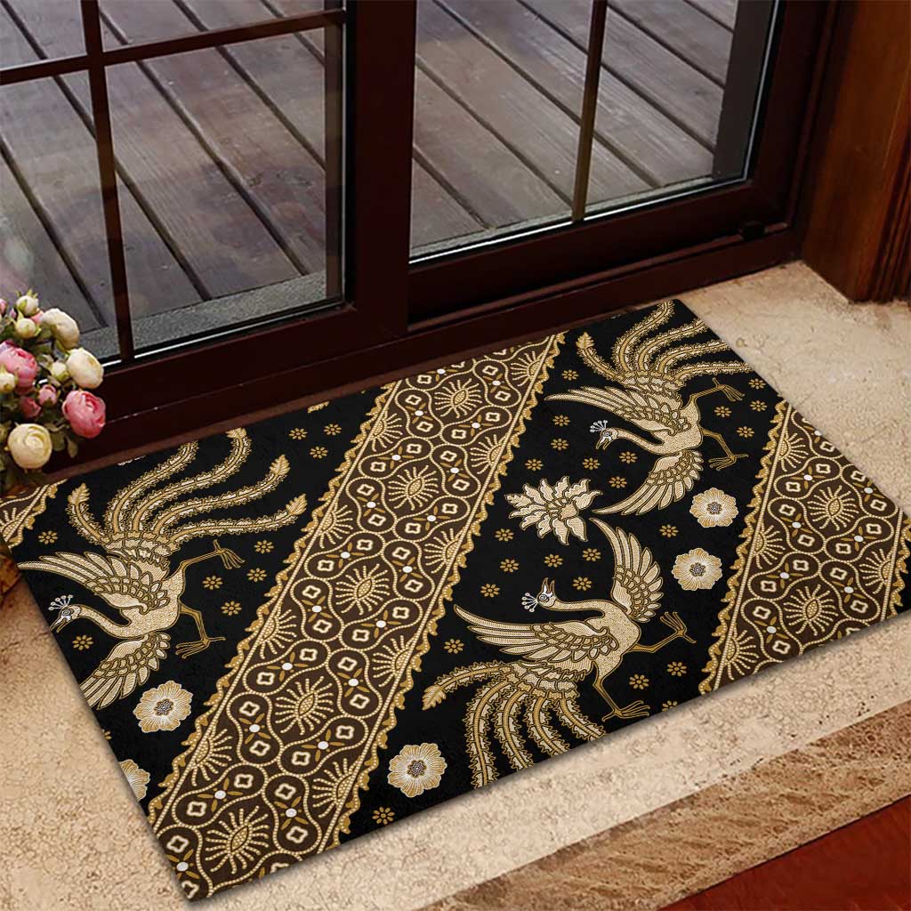 Indonesia Batik Pattern Rubber Doormat Gold Version