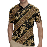 Indonesia Batik Pattern Rugby Jersey Gold Version