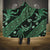 Indonesia Batik Pattern Hooded Blanket Green Version