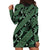 Indonesia Batik Pattern Hoodie Dress Green Version