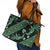 Indonesia Batik Pattern Leather Tote Bag Green Version