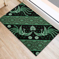 Indonesia Batik Pattern Rubber Doormat Green Version