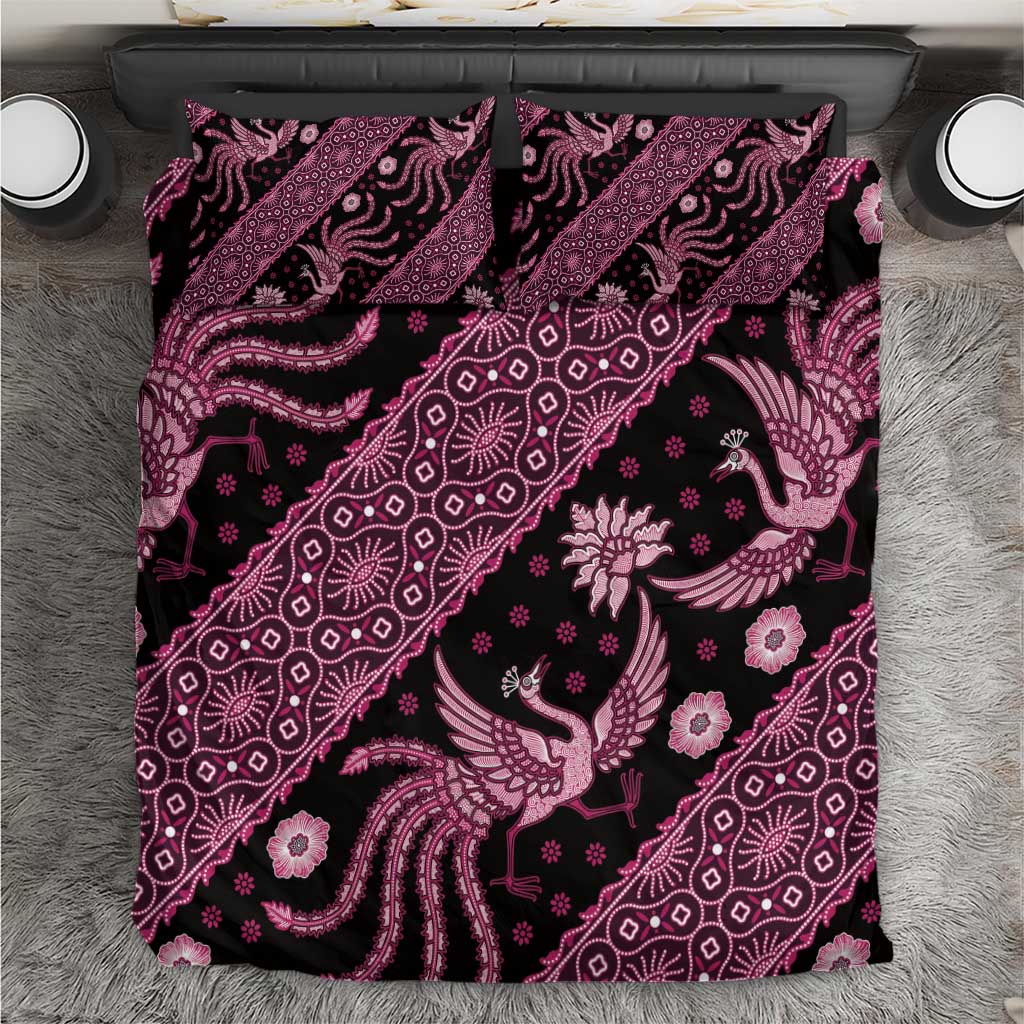 Indonesia Batik Pattern Bedding Set Pink Version