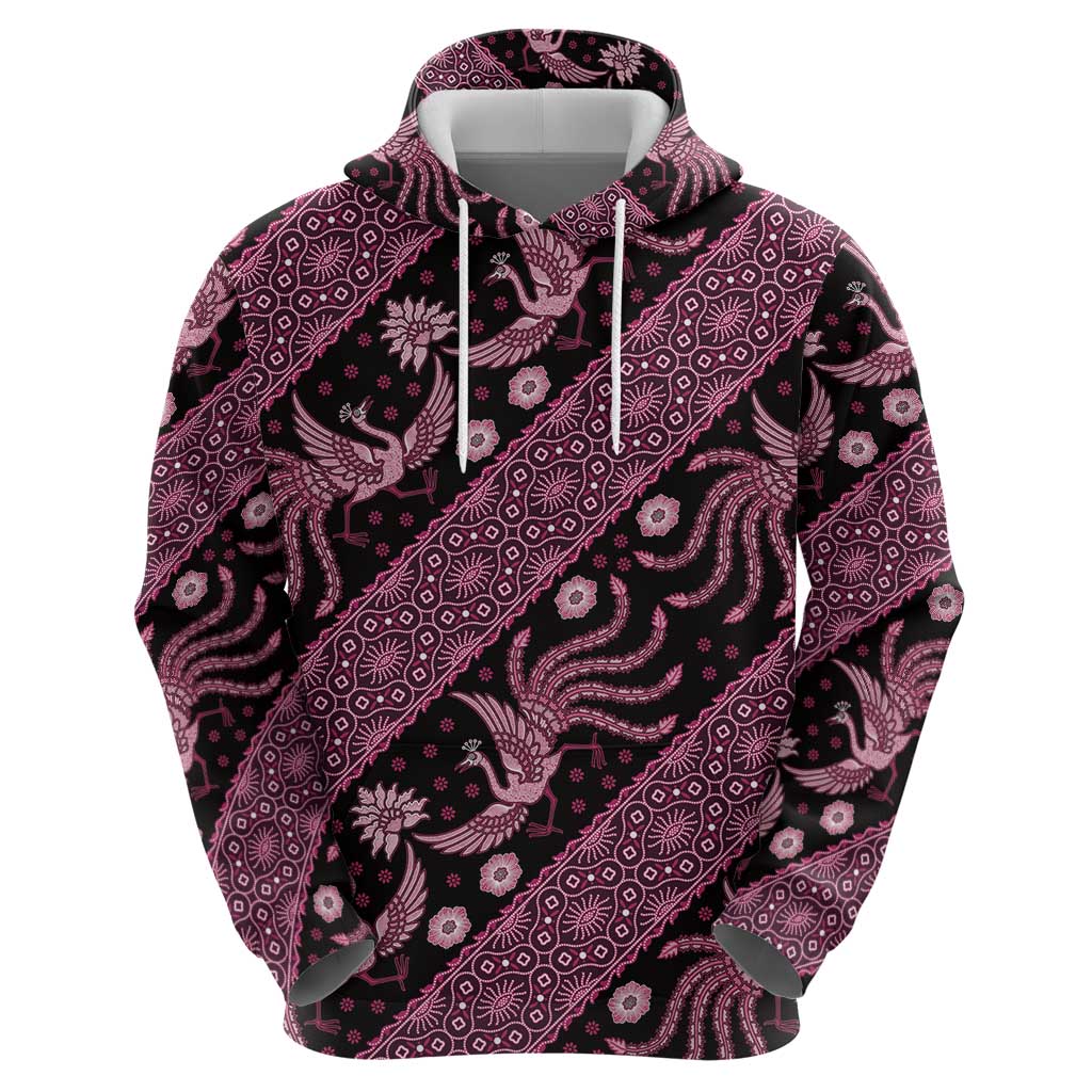 Indonesia Batik Pattern Hoodie Pink Version
