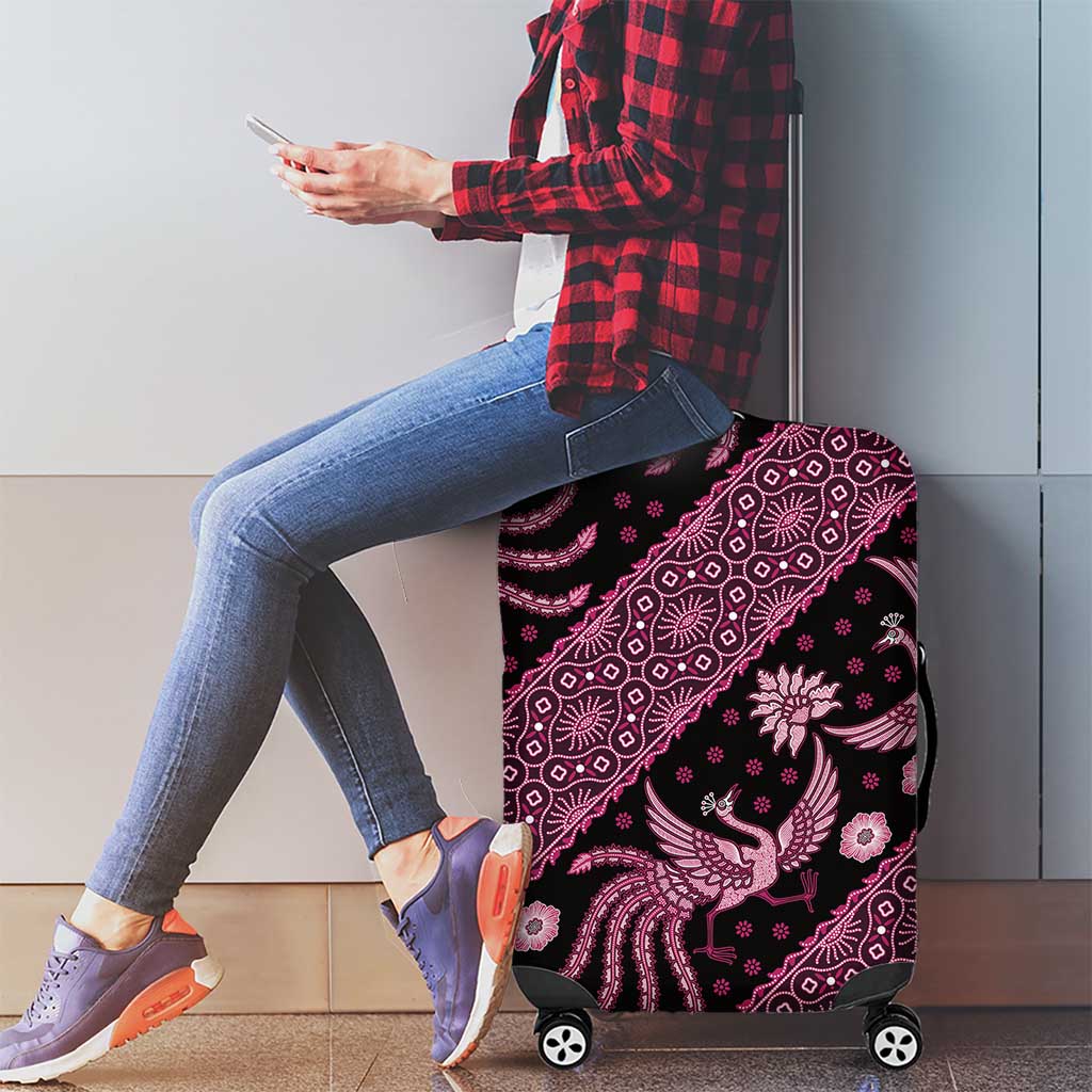 Indonesia Batik Pattern Luggage Cover Pink Version