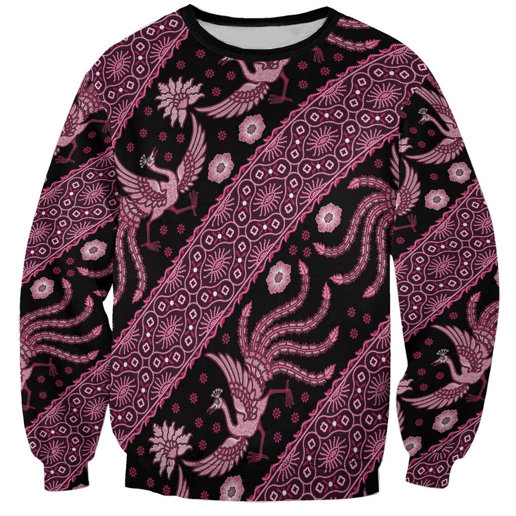 Indonesia Batik Pattern Sweatshirt Pink Version