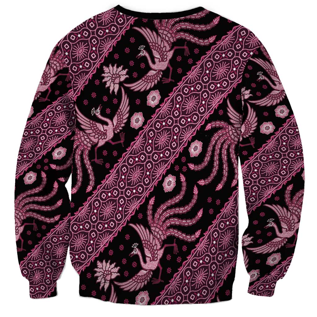 Indonesia Batik Pattern Sweatshirt Pink Version