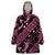 Indonesia Batik Pattern Wearable Blanket Hoodie Pink Version