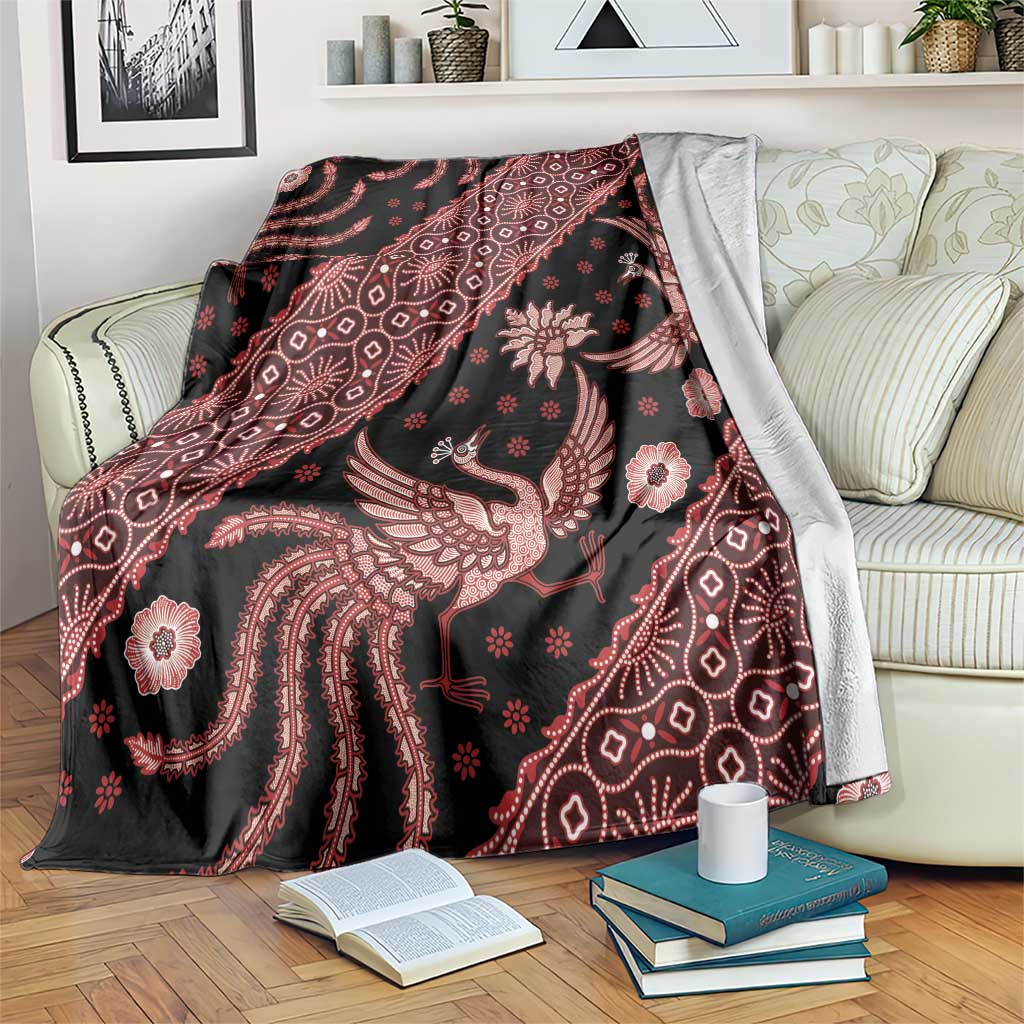 Indonesia Batik Pattern Blanket Red Version