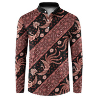Indonesia Batik Pattern Button Sweatshirt Red Version