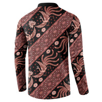 Indonesia Batik Pattern Button Sweatshirt Red Version