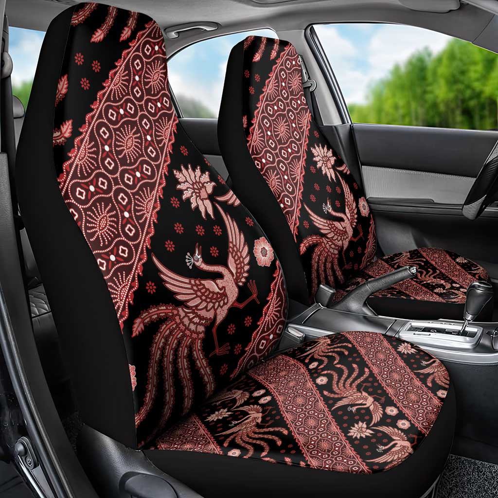 Indonesia Batik Pattern Car Seat Cover Red Version