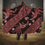 Indonesia Batik Pattern Hooded Blanket Red Version