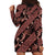 Indonesia Batik Pattern Hoodie Dress Red Version