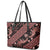 Indonesia Batik Pattern Leather Tote Bag Red Version